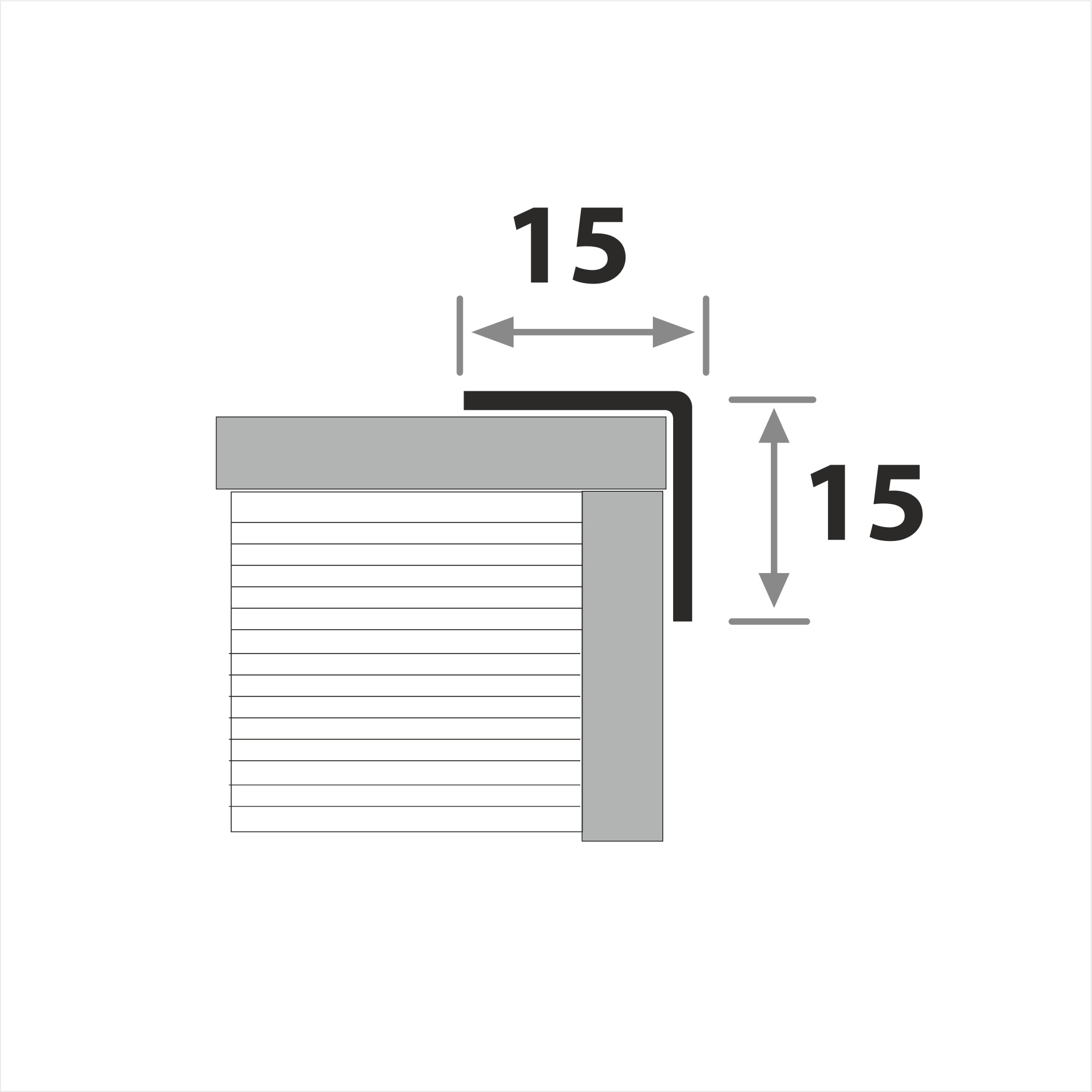 Профиль окантовочный ПУ 15НСМ(304).2700.001 2,7 м Серебро