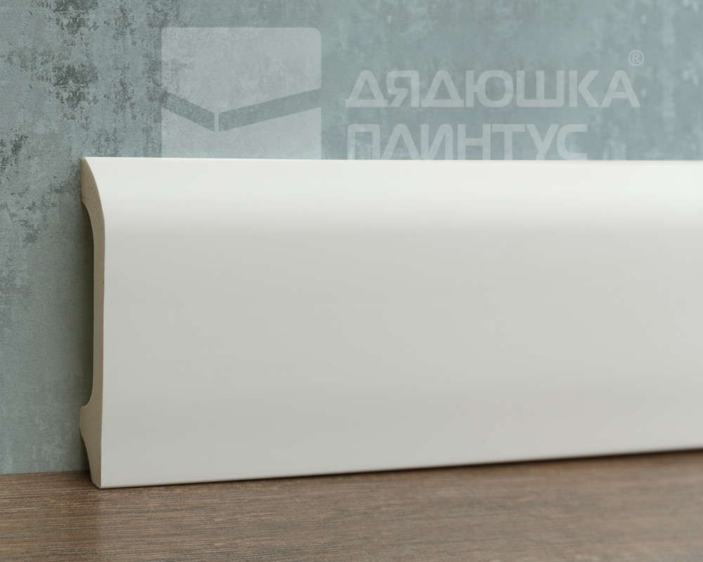 Плинтус из полистирола высокой плотности Волшебная палочка MSPOL 107 80*14*2000 Белый под покраску