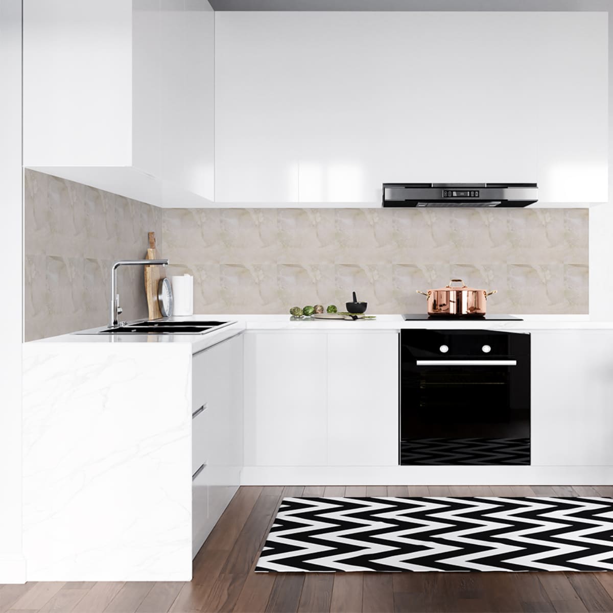 Панель самоклеющаяся ПВХ 300х300 мм 6шт/уп Мрамор Нова Шарлиз. Цена указана за 0,54 м²