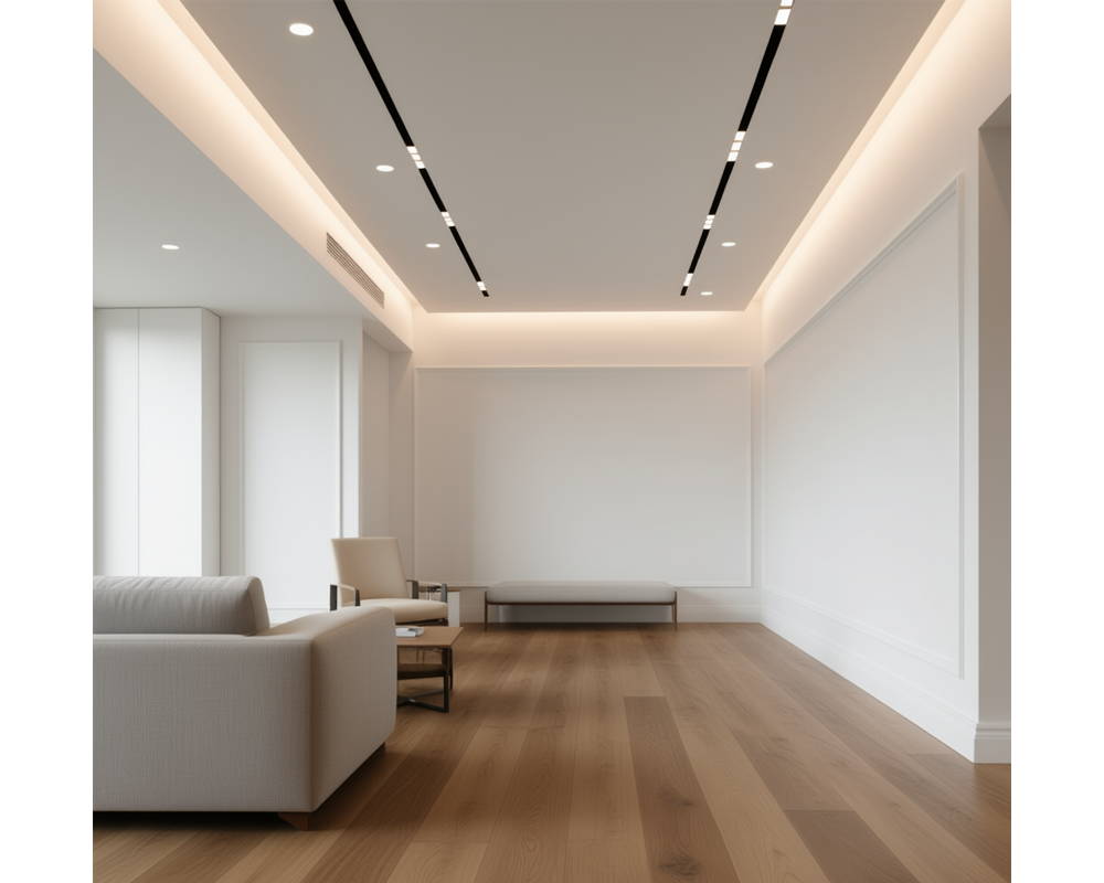 Плинтус из полистирола высокой плотности Волшебная палочка MSPOL 107 80*14*2000 Белый под покраску