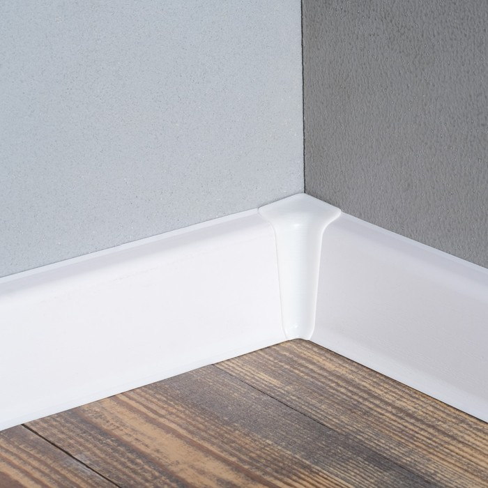 Плинтус ПВХ Salag Lima 72мм 2,5м. Белый Embossing