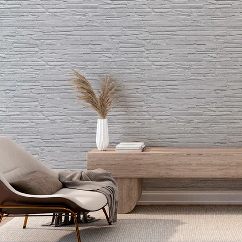 Панель ПВХ ГРЕЙС 980*500 10шт/уп Сланец Кварцит белый. Цена указана за 4,9 м²