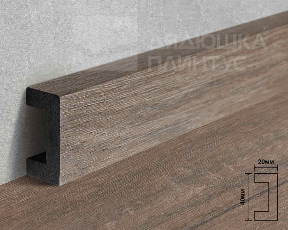 Молдинг из полистирола высокой плотности HI-WOOD LB40 BR490 40х20ммх 2,7м