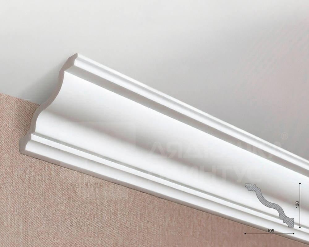 Карниз потолочный NMC WT11 130*105*2000 Белый под покраску
