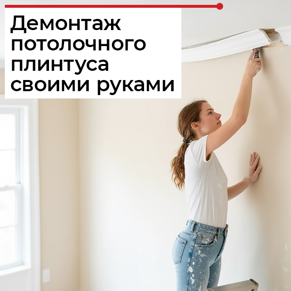 Как снимать плинтусы с потолка