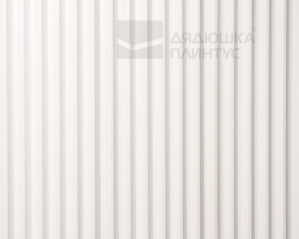 Стеновая панель Волшебная Палочка 104. 2700*120*12 мм Белая под покраску