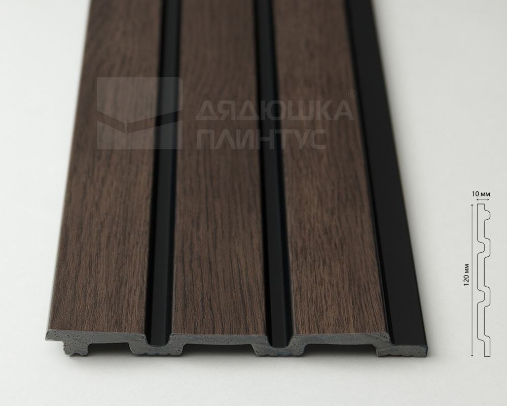 Панель вспененный полистирол ГРЕЙС 3D RAIL 120*2700 мм.  Дуб рустикальный