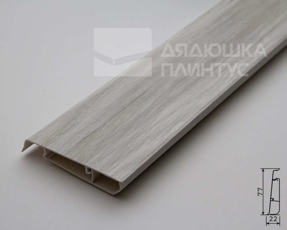 Плинтус ПВХ   MAGIC STIСK 77мм 2,2 м MS115 Орех европейский