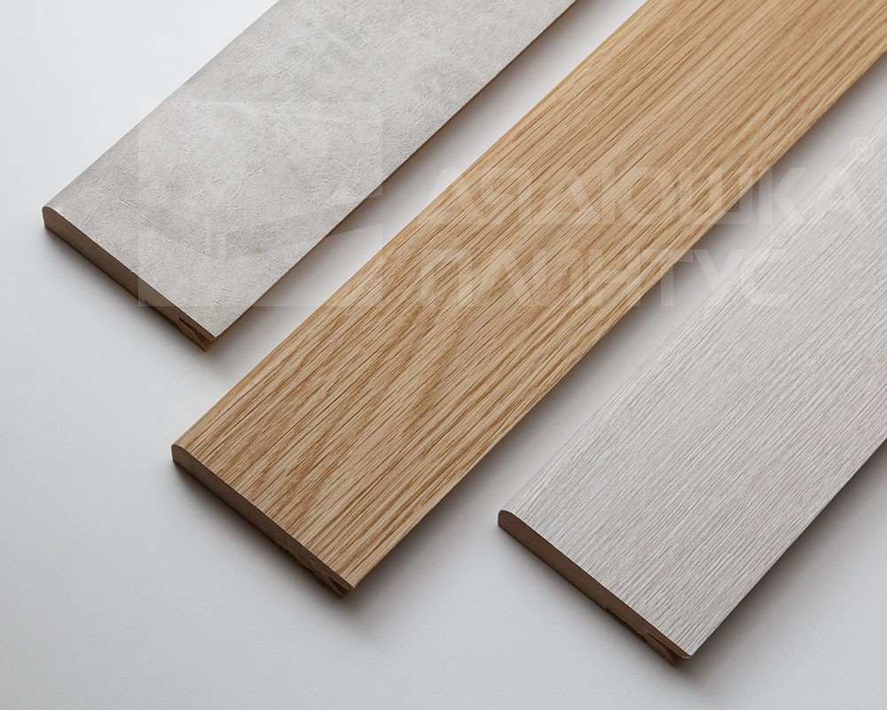 Плинтус МДФ Лука Пл 100-1МДФ.2700.Point line 24012 Дуб светло-серый