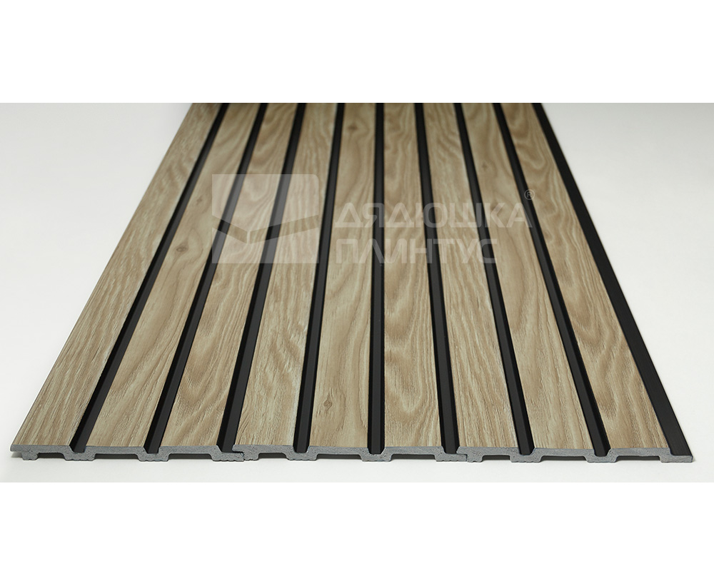 Панель вспененный полистирол ГРЕЙС 3D RAIL 120*2700 мм.  Ольха