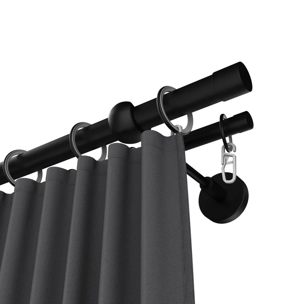 Карниз двухрядный кованый УЮТ D25мм 3,2м Черный