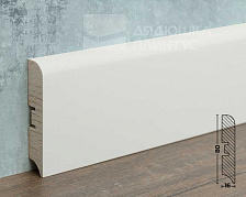 Плинтус кедр Стоунвуд. 80A 80мм 2,35м Белый